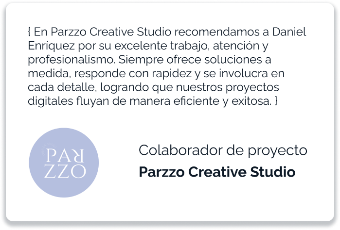 Testimonio Parzzo Creative Studio