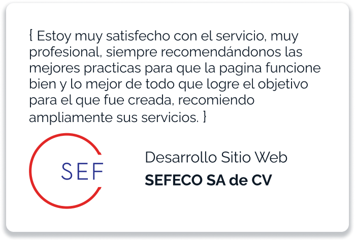 Testimonio SEFECO SA de CV