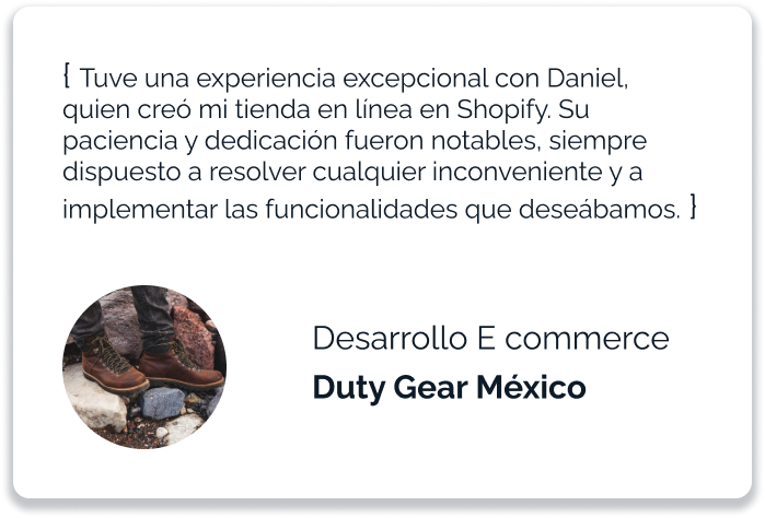 Testimonio Duty Gear México